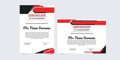 modern certificate template with realistic texture diamond shaped on the ornament and modern pattern background vector