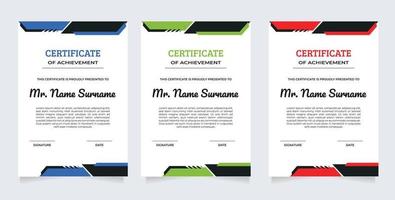 Certificate template awards diploma background vector modern design simple elegant and luxurious elegant. layout vertical in A4 size