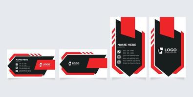 Double-sided creative business card template. Portrait and landscape orientation. Horizontal and vertical layout vector