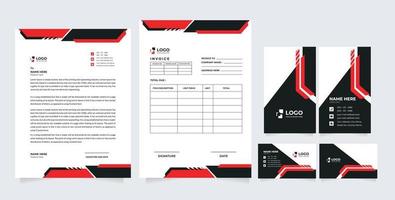 kit de diseño de plantilla de marca de conjunto de identidad corporativa. identidad de marca editable con color de fondo abstracto para empresa comercial y vector financiero