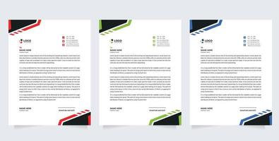 Multipurpose corporate businesses template with a4 size. a stationery item with modern letterhead vector