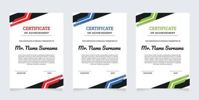 Certificate template awards diploma background vector modern design simple elegant and luxurious elegant. layout vertical in A4 size