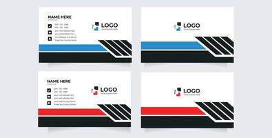 abstract Clean and simple Business Card Template, Modern horizontal name card, Flat Style vector