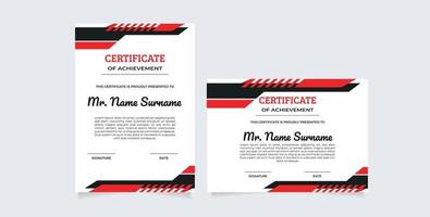 Certificate Award Design Template. A clean modern certificate with a gold badge. Certificate border template with luxury and modern line pattern vector