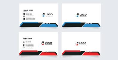 plantilla de tarjeta de visita moderna, abstracta, limpia y sencilla, tarjeta de nombre horizontal, diseño elegante de papelería y tarjeta de visita, diseño creativo y profesional de tarjetas de visita vector