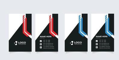 plantilla de impresión de tarjeta de visita. Tarjeta de visita personal a doble cara con logotipo de la empresa. diseño plano limpio. esquinas redondeadas vector