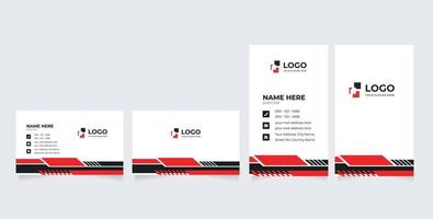 Corporate Business Card Print Template. Personal Visiting Card with Company Logo. Vertical and Horizontal Business Card Templates vector