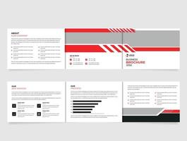 tri fold landscape brochure template, corporate business booklet, simple style and modern layout  bifold brochure, annual report template, annual report, brochure template vector