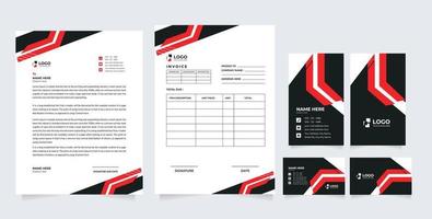 Corporate Business Branding Identity, Stationary Design, Letterhead, Business Card, Invoice, Envelope,Startup Design vector