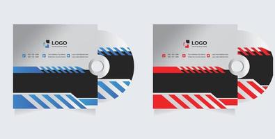 cd cover design template presentation , editable vector illustration