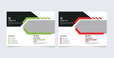 Creative Business bi fold brochure or magazine cover design with modern abstract design vector