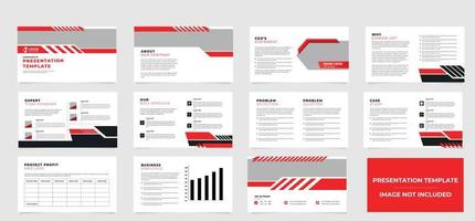 Creative business presentation slides template design. Use for modern presentation background, brochure design, website slider, landing page, annual report, company profile vector