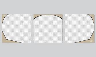 calm cream color social media set template for ads, publishing, product, social media post, and many more vector