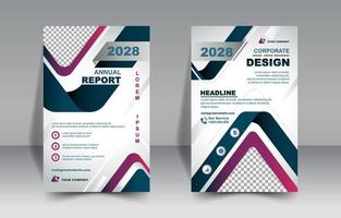 elegante concepto de portada de informe comercial vector