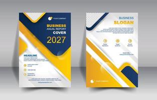 Business Report Cover with Gradient Color Concept vector