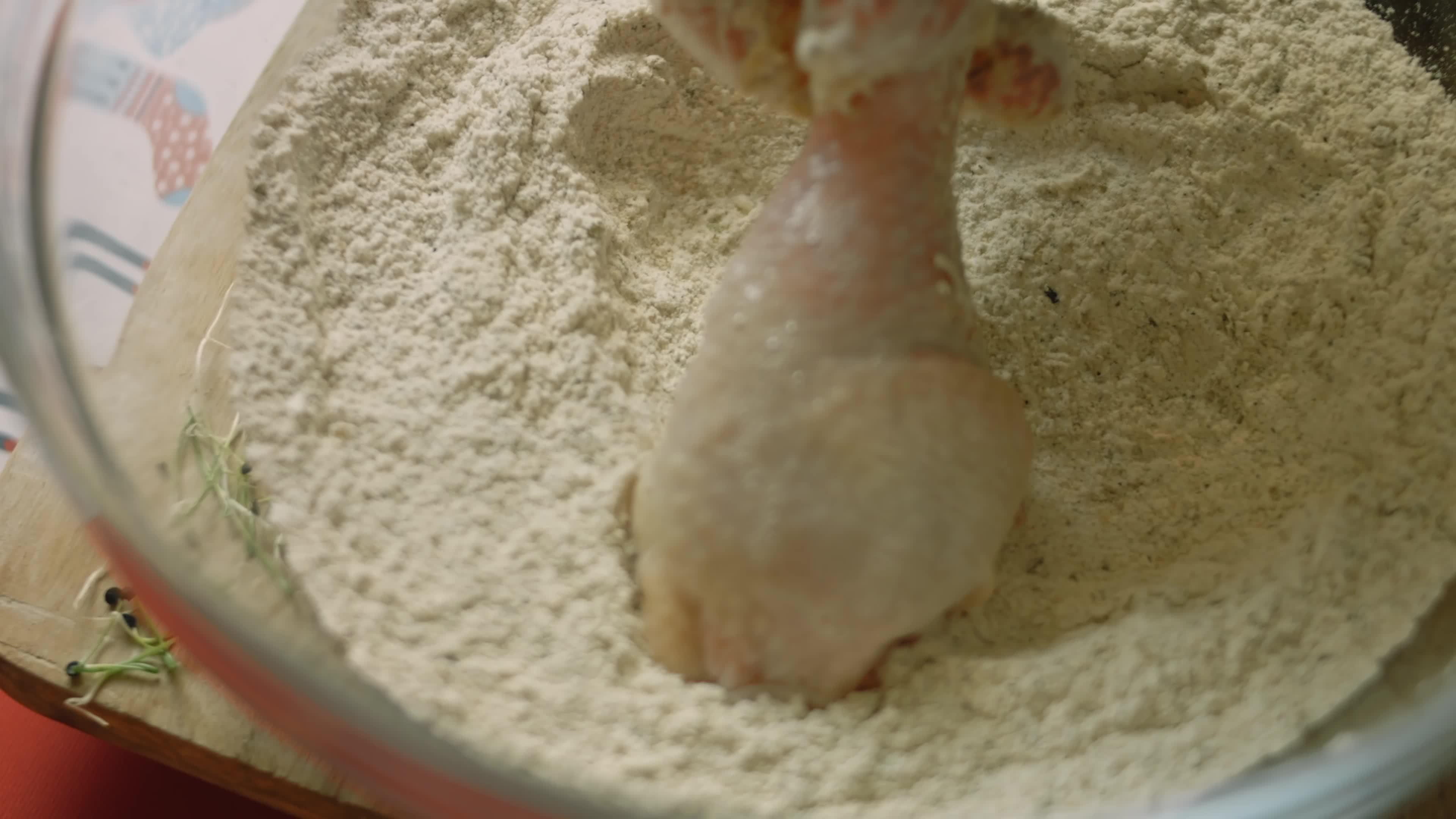 Meat meat in flour with spices. I preparing fried chicken 14764061