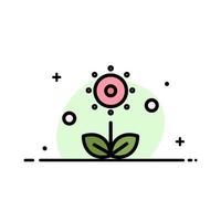 Flora Floral Flower Nature Spring  Business Flat Line Filled Icon Vector Banner Template