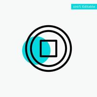 Basic Interface User turquoise highlight circle point Vector icon