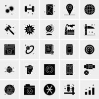 25 iconos de negocios universales vector ilustración de icono creativo para usar en proyectos relacionados con la web y dispositivos móviles