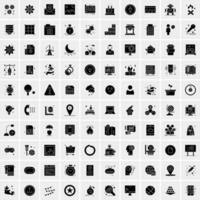 Set of 100 Universal Icons vector