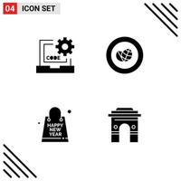 User Interface Pack of Basic Solid Glyphs of code bag development eco new Editable Vector Design Elements