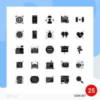 25 Thematic Vector Solid Glyphs and Editable Symbols of car wheel alignment cloud drawing blueprint Editable Vector Design Elements