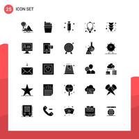 conjunto de 25 iconos de ui modernos símbolos signos para collar de hospital de flecha completa elementos de diseño vectorial editables de moda vector