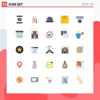 25 Flat Color concept for Websites Mobile and Apps communication cctv playpen camera logistic Editable Vector Design Elements