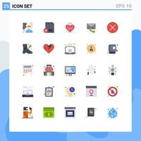 Universal Icon Symbols Group of 25 Modern Flat Colors of message chat hardware medical calendar Editable Vector Design Elements