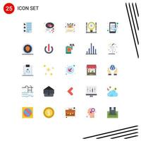 Flat Color Pack of 25 Universal Symbols of generation energy bubble define media player Editable Vector Design Elements