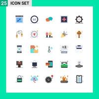 Modern Set of 25 Flat Colors and symbols such as gadget support chatting question info Editable Vector Design Elements