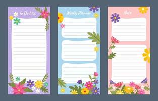 Colorful Spring Journal Template vector