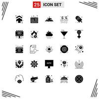 conjunto de 25 iconos de interfaz de usuario modernos símbolos signos para granos de postre bandera jardín agricultura elementos de diseño vectorial editables vector