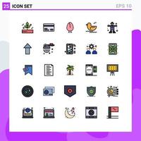 Set of 25 Modern UI Icons Symbols Signs for farming canada payments river happy Editable Vector Design Elements