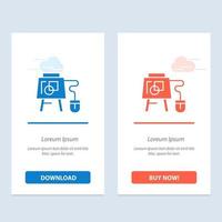 Mouse Online Board Education  Blue and Red Download and Buy Now web Widget Card Template vector