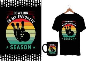 Bowling T Shirt Design vector