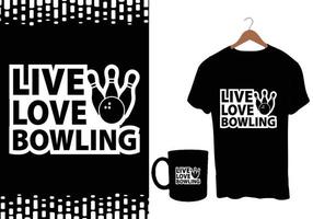 Bowling T Shirt Design vector