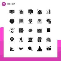 25 Creative Icons Modern Signs and Symbols of draw message movie money business Editable Vector Design Elements