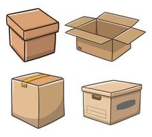 colección de cajas de dibujos animados buena para icono de industrias, icono de paquete. vector