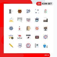 Universal Icon Symbols Group of 25 Modern Flat Colors of usb computer american cable smoke Editable Vector Design Elements