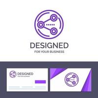 Creative Business Card and Logo template Share Sharing Social Media Vector Illustration