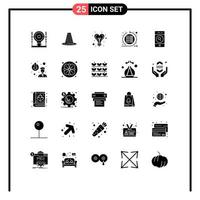 Pictogram Set of 25 Simple Solid Glyphs of scrum agile roadblock heart idea Editable Vector Design Elements