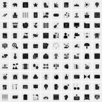 Set of 100 Universal Icons vector