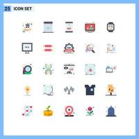 25 Creative Icons Modern Signs and Symbols of technology home online laboratory electronic media Editable Vector Design Elements