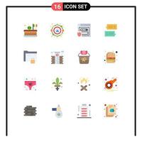 Group of 16 Modern Flat Colors Set for conversations mail user bubble storage Editable Pack of Creative Vector Design Elements