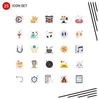 Universal Icon Symbols Group of 25 Modern Flat Colors of professional film colander capture date Editable Vector Design Elements