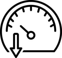 line icon for slow vector