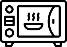 icono de línea para horno vector