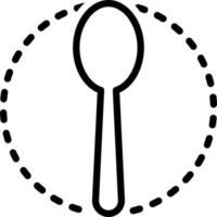 line icon for spoon vector