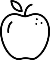 icono de línea para apple vector